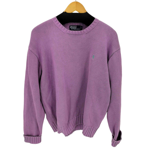 ポロバイラルフローレン Polo by RALPH LAUREN 90S ポニー刺繍 コットン100% L/S リブニット メンズ JPN:XL