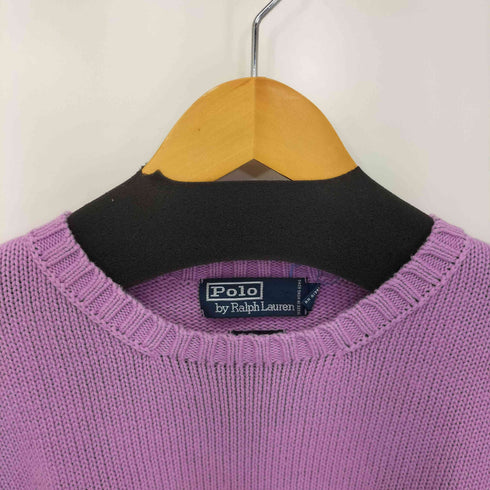ポロバイラルフローレン Polo by RALPH LAUREN 90S ポニー刺繍 コットン100% L/S リブニット メンズ JPN:XL