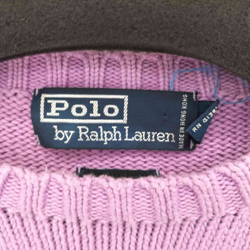 ポロバイラルフローレン Polo by RALPH LAUREN 90S ポニー刺繍 コットン100% L/S リブニット メンズ JPN:XL