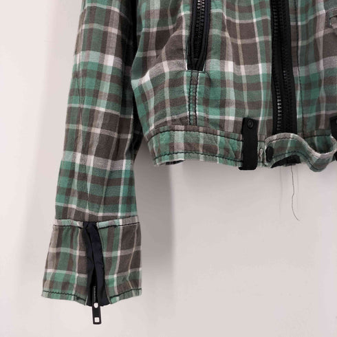 ディーゼル DIESEL チェック柄 ジップデザイン フードイン ジャケット メンズ import:XL