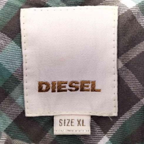 ディーゼル DIESEL チェック柄 ジップデザイン フードイン ジャケット メンズ import:XL