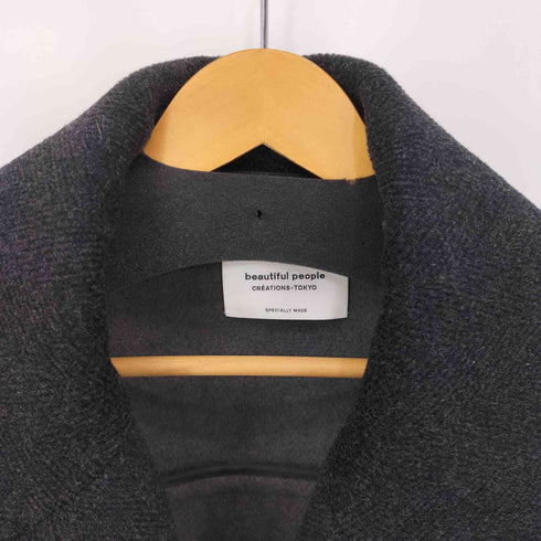 ビューティフルピープル beautiful people 23AW PILE MELTON SHORT P COAT パイルメルトンショートピーコート レディース
