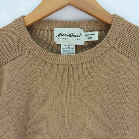 エディーバウアー Eddie Bauer 90-00S 白タグ 畦編み フリーダムスリーブ クルーネック ニット セーター メンズ import:M