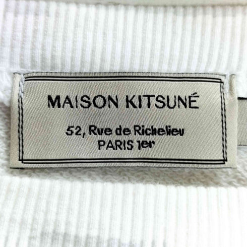 メゾンキツネ MAISON KITSUNE DOUBLE FOX HEAD PATCH CLASSIC SWEATSHIRT ダブルフォックスヘッド パッチ ワンポイント スウェット メンズ import:L