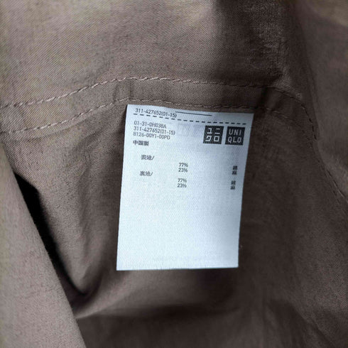 ユニクロ UNIQLO コットンリネンジャケット メンズ JPN:M