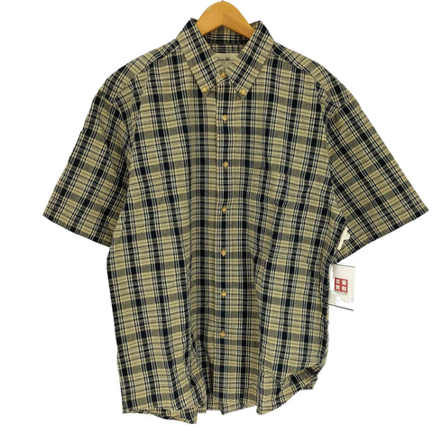 エディーバウアー Eddie Bauer 90-00S 白タグ マドラスチェック B.D S/S シャツ メンズ import:M