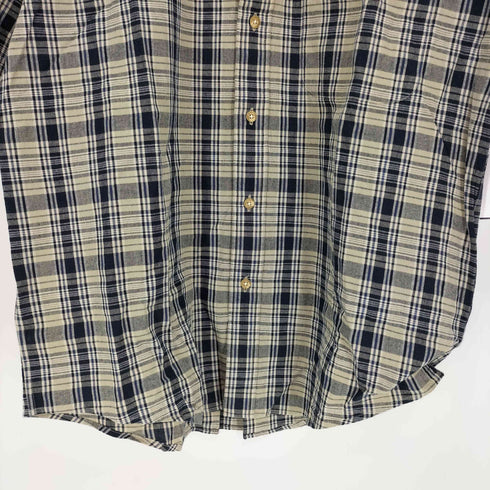 エディーバウアー Eddie Bauer 90-00S 白タグ マドラスチェック B.D S/S シャツ メンズ import:M
