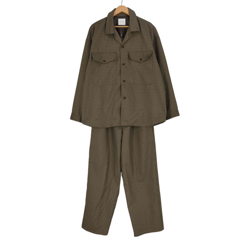 フリークスストア FREAKS STORE チェック柄 シャツジャケット 2タックパンツ セットアップ メンズ JPN:M