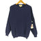 エディーバウアー Eddie Bauer 90-00S 白タグ 畦編み Vガゼット コットン クルーネック ニット セーター メンズ import:XS