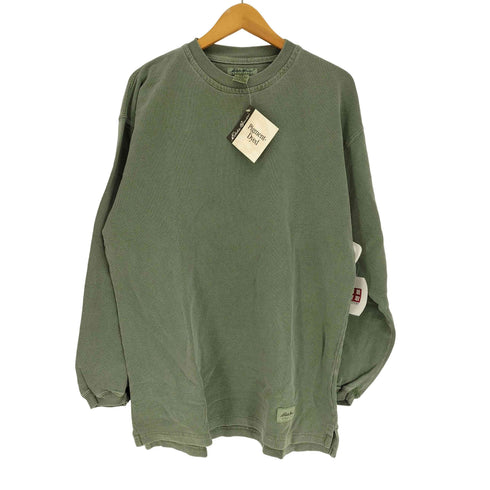 エディーバウアー Eddie Bauer 90-00S Pigment-Dyed ピグメント ダイ 染色加工 クルーネック スウェット デッドストック メンズ S/P