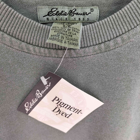 エディーバウアー Eddie Bauer 90-00S Pigment-Dyed ピグメント ダイ 染色加工 クルーネック スウェット デッドストック メンズ S/P