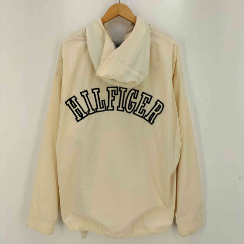 トミーヒルフィガー TOMMY HILFIGER 90s ロゴワッペン 裾ドローコード アノラックパーカー メンズ import:XL