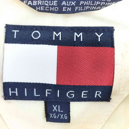 トミーヒルフィガー TOMMY HILFIGER 90s ロゴワッペン 裾ドローコード アノラックパーカー メンズ import:XL