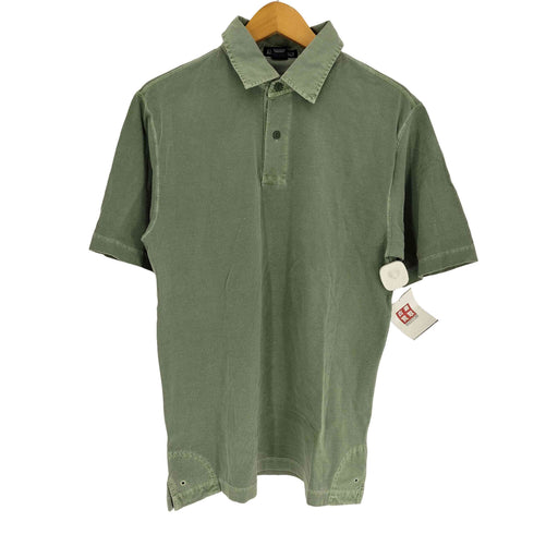 ランズエンド LANDS END 90S 裾ステッチ 切替 ポロ シャツ メンズ import:S