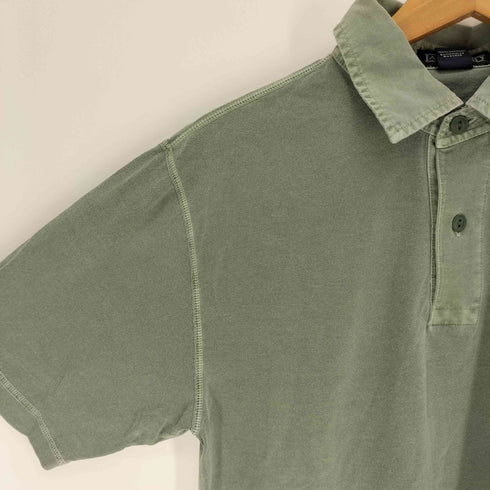 ランズエンド LANDS END 90S 裾ステッチ 切替 ポロ シャツ メンズ import:S