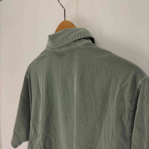 ランズエンド LANDS END 90S 裾ステッチ 切替 ポロ シャツ メンズ import:S
