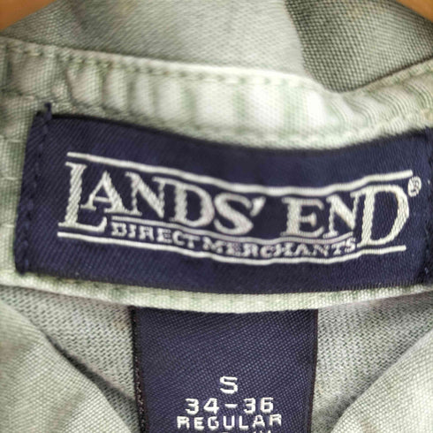 ランズエンド LANDS END 90S 裾ステッチ 切替 ポロ シャツ メンズ import:S