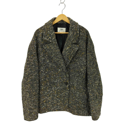 ザラ ZARA ツイードダブルブレストテーラードジャケット レディース JPN:M