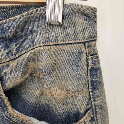 マウジー moussy MIDRISE STRAIGHT ストレートデニム クラッシュ Y2K メンズ 25