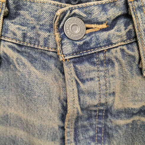 マウジー moussy MIDRISE STRAIGHT ストレートデニム クラッシュ Y2K メンズ 25