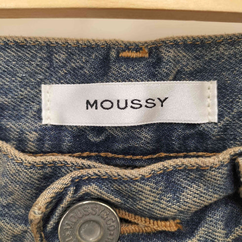 マウジー moussy MIDRISE STRAIGHT ストレートデニム クラッシュ Y2K メンズ 25