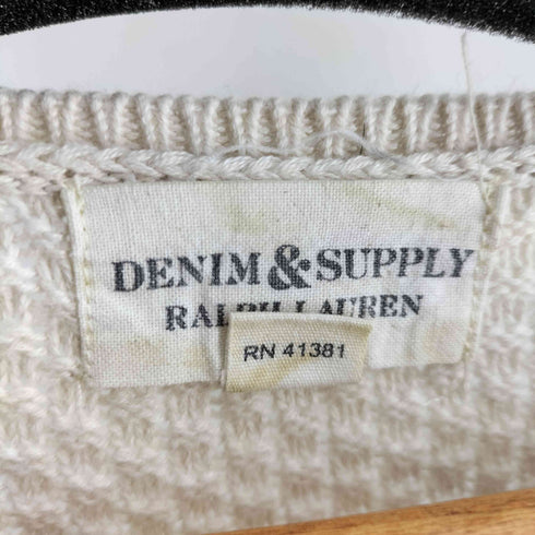 デニムアンドサプライ ラルフローレン DENIM & SUPPLY RALPH LAUREN テールカット ケーブル編み クルーネックコットンニット レディース import:S
