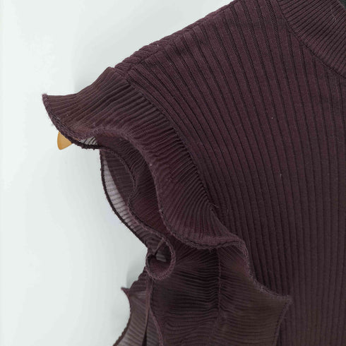 スナイデル snidel フリルスリーブニットプルオーバー レディース ONE SIZE