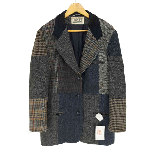 CHARACTER ウールツイードパッチワークテーラードジャケット メンズ