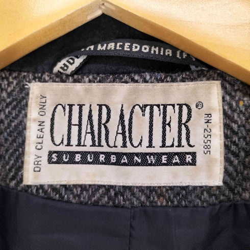 CHARACTER ウールツイードパッチワークテーラードジャケット メンズ