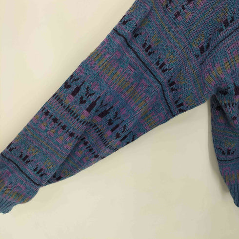 WESTBURY USA製 総柄 アクリルニット メンズ JPN:XL