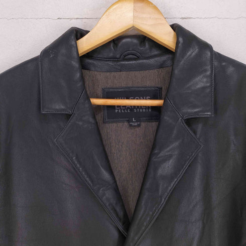ウィルソン Wilsons Leather リアルレザーチェスターコート メンズ L