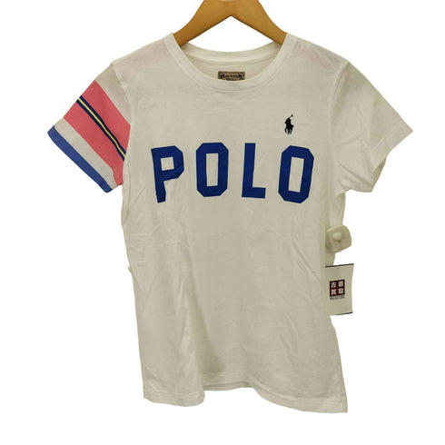 ポロラルフローレン POLO RALPH LAUREN ポニー 刺繍 POLO スリーブ プリント S/S Tシャツ レディース import:S