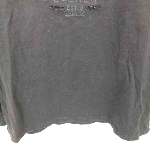 ラルフローレン RALPH LAUREN L-RL LAUREN ACTIVE センター エンブレム ビーズ 刺繍 L/S カットソー Y2K レディース