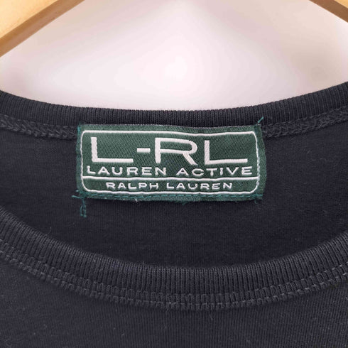 ラルフローレン RALPH LAUREN L-RL LAUREN ACTIVE センター エンブレム ビーズ 刺繍 L/S カットソー Y2K レディース