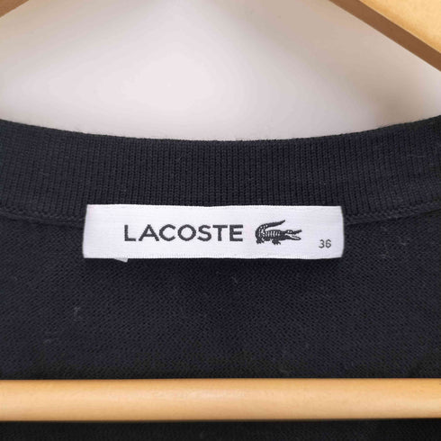 ラコステ LACOSTE ワンポイント 刺繍 コットン Vネック ニット レディース FR:36