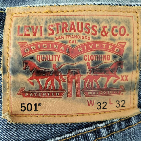 リーバイス Levis 501 ボタンフライストレートデニムパンツ メンズ w32 L32