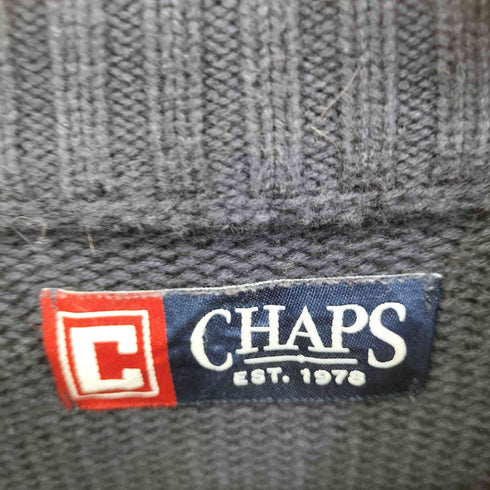 チャップス CHAPS コットンロゴ刺繍ハーフジップニット メンズ JPN:L