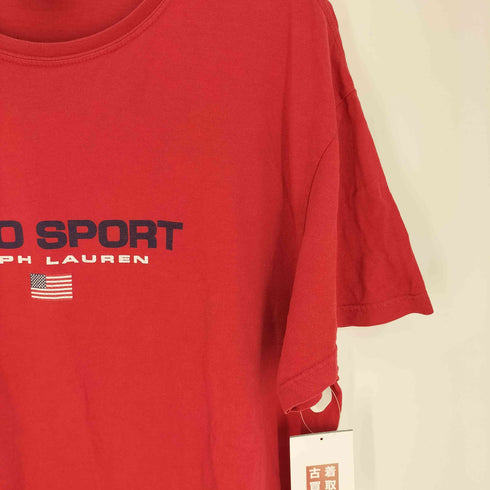 ポロスポーツラルフローレン POLO SPORT RALPH LAUREN 星条旗 ロゴ プリント S/S Tシャツ メンズ import:L