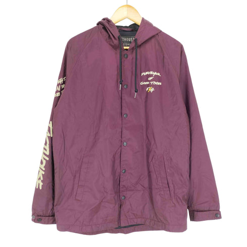 FASTHOUSE CUSTOMS 両面プリントフーデッドコーチジャケット メンズ L