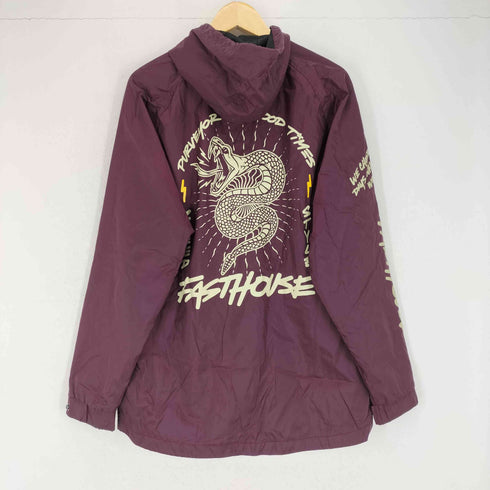 FASTHOUSE CUSTOMS 両面プリントフーデッドコーチジャケット メンズ L