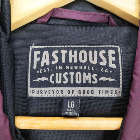 FASTHOUSE CUSTOMS 両面プリントフーデッドコーチジャケット メンズ L
