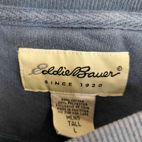 エディーバウアー Eddie Bauer 白タグ ロゴプリント クルーネックスウェット メンズ TALL L
