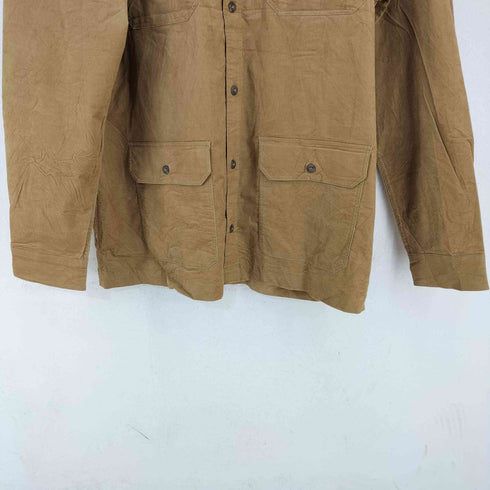バナナリパブリック BANANA REPUBLIC LS VEGAN SUEDE TAN フェイクスウェードシャツ メンズ TALL XL
