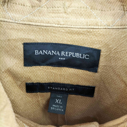 バナナリパブリック BANANA REPUBLIC LS VEGAN SUEDE TAN フェイクスウェードシャツ メンズ TALL XL