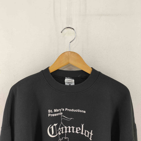 フルーツオブザルーム FRUIT OF THE LOOM USA製 キャッスルプリント クルーネックスウェット メンズ import:XL
