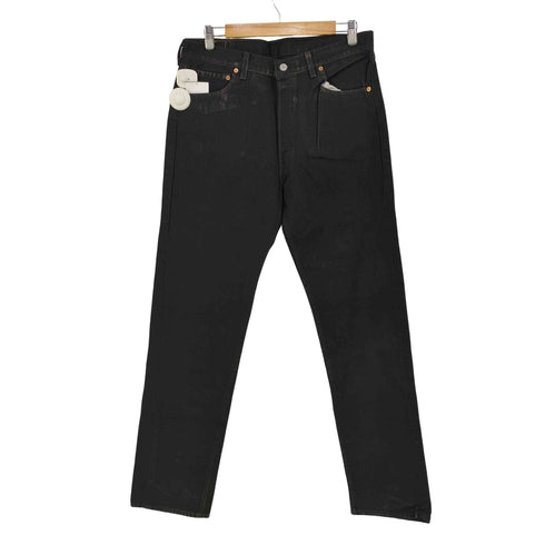 リーバイス Levis USA製 ボタン裏501刻印 501 後染め ブラックデニムパンツ メンズ 35inch