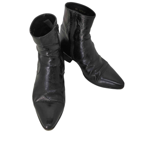 サンローランパリ SAINT LAURENT PARIS MADE IN ITALY サイドジップ アンクルショートブーツ VIBRAMソール メンズ EUR:40