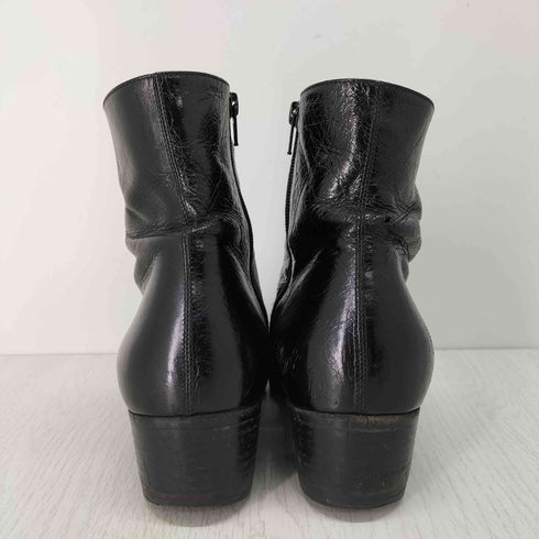 サンローランパリ SAINT LAURENT PARIS MADE IN ITALY サイドジップ アンクルショートブーツ VIBRAMソール メンズ EUR:40