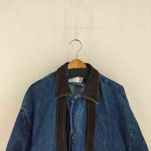 pioneer wear レザーカラー デニムロングコート メンズ US:42