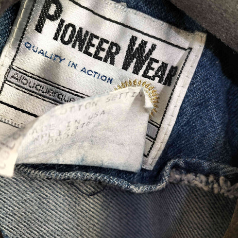 pioneer wear レザーカラー デニムロングコート メンズ US:42